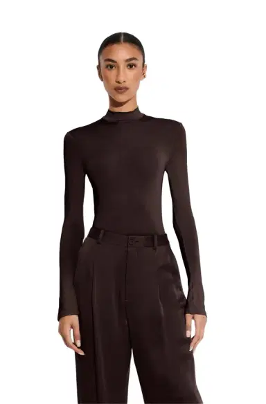 Lapointe Jersey Mock Neck Bodysuit | Thumbnail 1