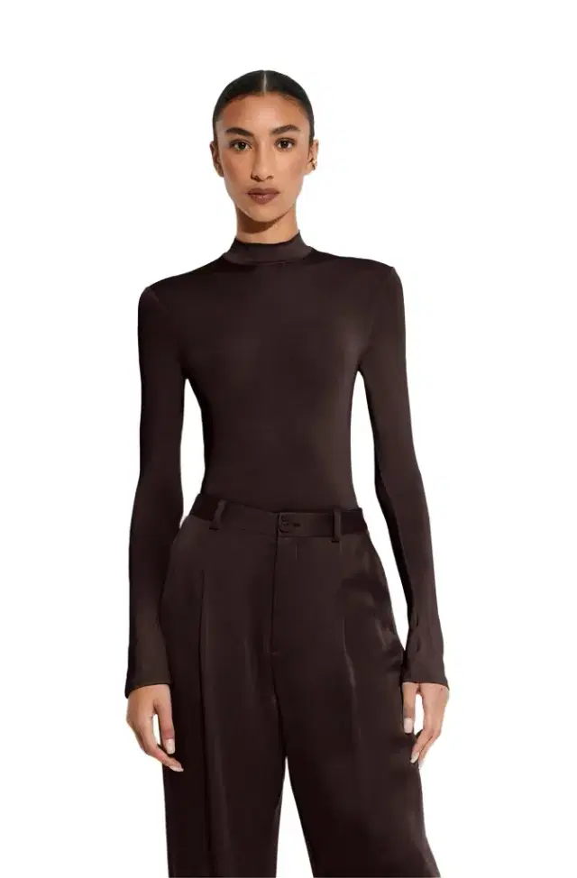 LAPOINTE Jersey Mock Neck Bodysuit