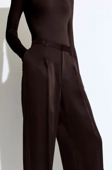 Lapointe Satin Relaxed Pleated Pant | Thumbnail 3 Lapointe Satin Relaxed Pleated Pant | Thumbnail 3