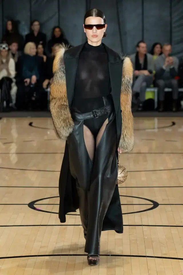 Stretch Faux Leather Chaps