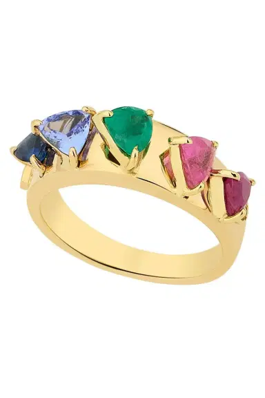 CAROL KAUFFMANN Mandala Multi Colored Domino Ring | Thumbnail 1