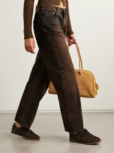 Jacquemus Les Tennis Leather-trimmed Croc-effect Suede Sneakers | Thumbnail 2 Jacquemus Les Tennis Leather-trimmed Croc-effect Suede Sneakers | Thumbnail 2