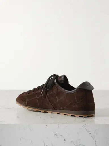 Jacquemus Les Tennis Leather-trimmed Croc-effect Suede Sneakers | Thumbnail 3 Jacquemus Les Tennis Leather-trimmed Croc-effect Suede Sneakers | Thumbnail 3