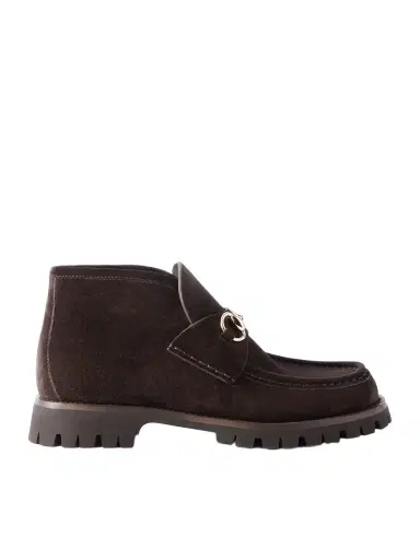 Gucci Sylke Horsebit-detailed Suede Ankle Boots | Thumbnail 1
