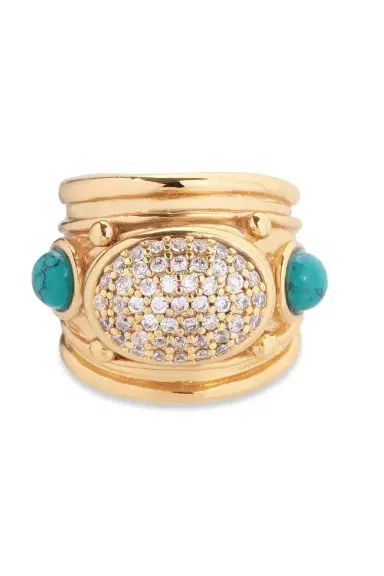 Gas Bijoux Zircone Turquoise Simone Ring | Thumbnail 1 Gas Bijoux Zircone Turquoise Simone Ring | Thumbnail 1