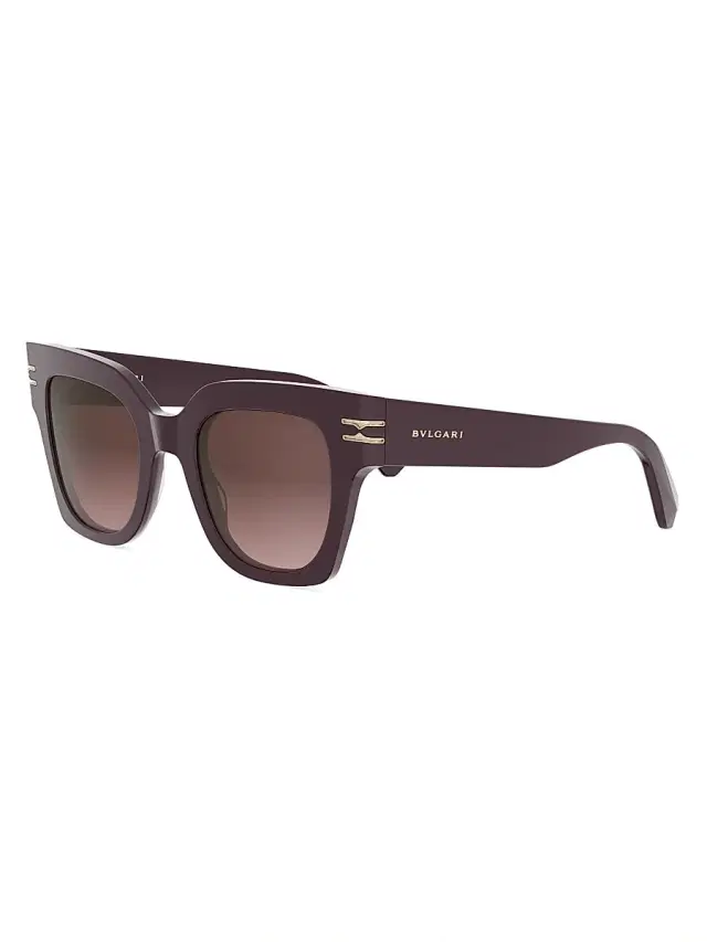 BVLGARI Women's B. Zero1 49MM Geometric Sunglasses - Shiny Violet Gradient Bordeaux