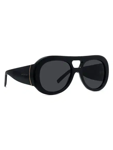 Givenchy Women's Bold 53MM Round Sunglasses - Shiny Black Smoke | Thumbnail 8 Givenchy Women's Bold 53MM Round Sunglasses - Shiny Black Smoke | Thumbnail 8