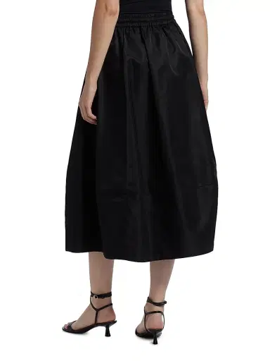 Cinq à Sept Women's Sirani Drawstring Midi-skirt - Black | Thumbnail 5