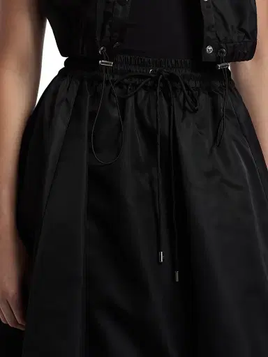 Cinq à Sept Women's Sirani Drawstring Midi-skirt - Black | Thumbnail 6