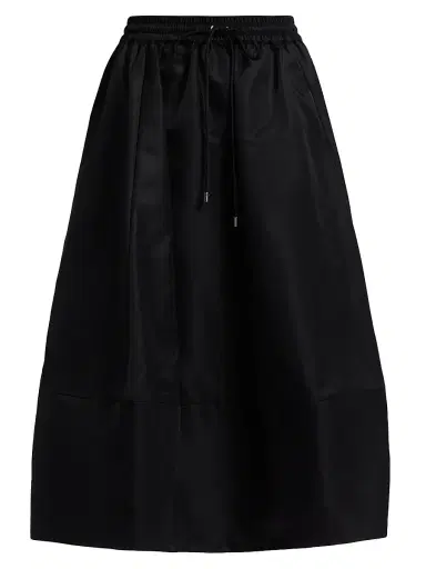 Cinq à Sept Women's Sirani Drawstring Midi-skirt - Black | Thumbnail 1