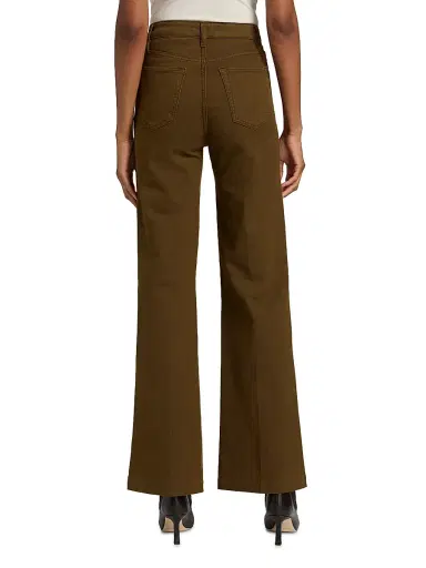 Frame Women's The Refined High-Rise Wide Flared Jeans - Tree Moss - Size 23 | Thumbnail 5