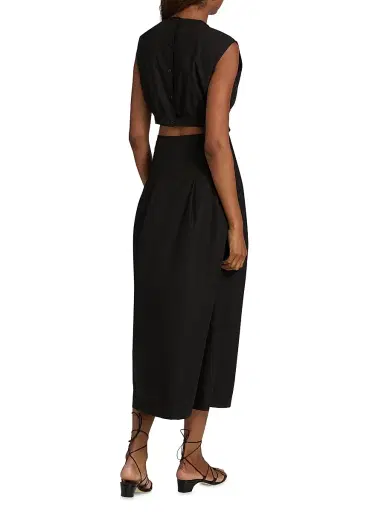 Jenni Kayne Women's Kit Cotton Poplin Midi-Dress - Black - Size XL | Thumbnail 5