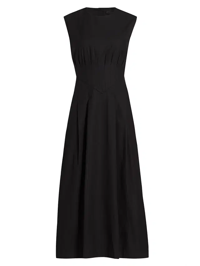 Jenni Kayne Women's Kit Cotton Poplin Midi-Dress - Black