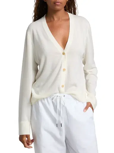 Jenni Kayne Women's Mira Merino Wool Cardigan - Ivory - Size XL | Thumbnail 3 Jenni Kayne Women's Mira Merino Wool Cardigan - Ivory - Size XL | Thumbnail 3