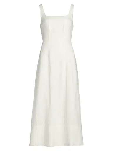Jenni Kayne Women's Kinney Linen Midi-Dress - Ivory - Size XL | Thumbnail 1