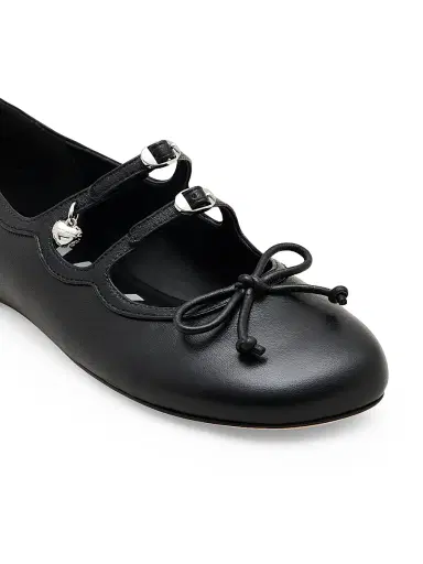 Marc Jacobs Women's The Kiki Bow-Detail Leather Ballerina Flats - Black - Size 6 | Thumbnail 4 Marc Jacobs Women's The Kiki Bow-Detail Leather Ballerina Flats - Black - Size 6 | Thumbnail 4