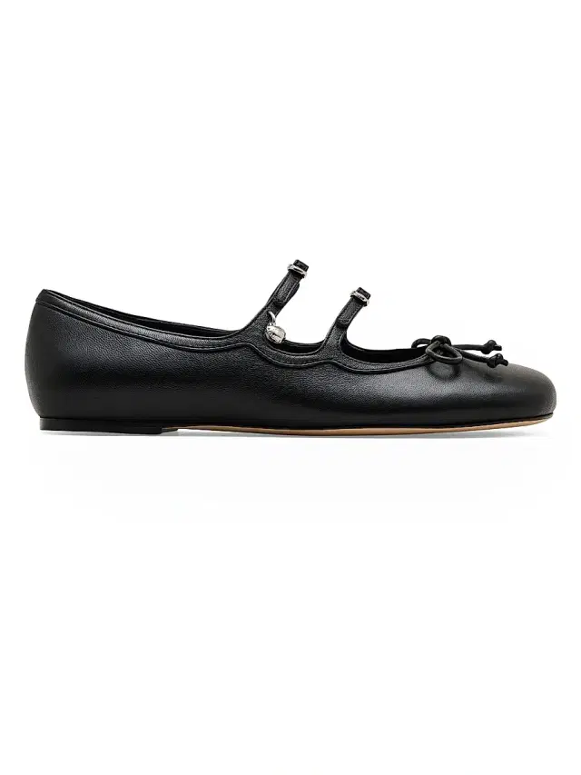 Marc Jacobs Women's The Kiki Bow-Detail Leather Ballerina Flats - Black