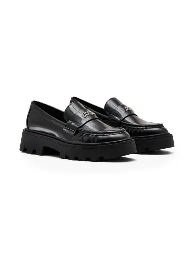 Marc Jacobs Women's The Frankie 45MM Leather Loafers - Black - Size 9 | Thumbnail 2