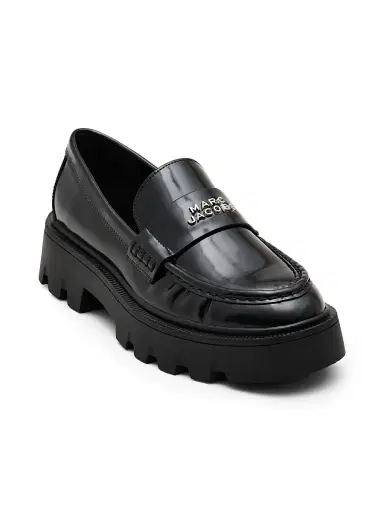 Marc Jacobs Women's The Frankie 45MM Leather Loafers - Black - Size 9 | Thumbnail 3