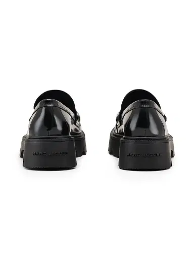 Marc Jacobs Women's The Frankie 45MM Leather Loafers - Black - Size 9 | Thumbnail 4