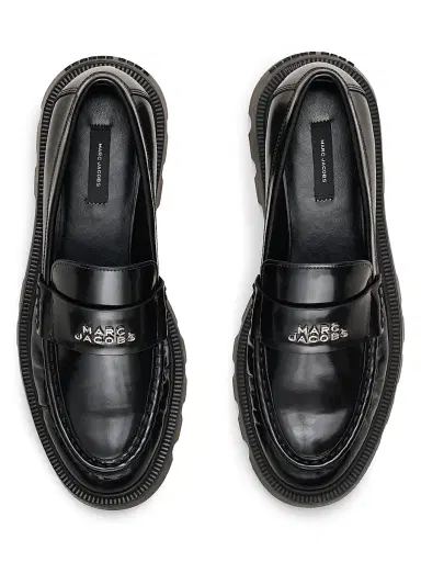 Marc Jacobs Women's The Frankie 45MM Leather Loafers - Black - Size 9 | Thumbnail 5