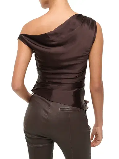 Staud Women's Phare Stretch-Silk One-Shoulder Top | Thumbnail 5