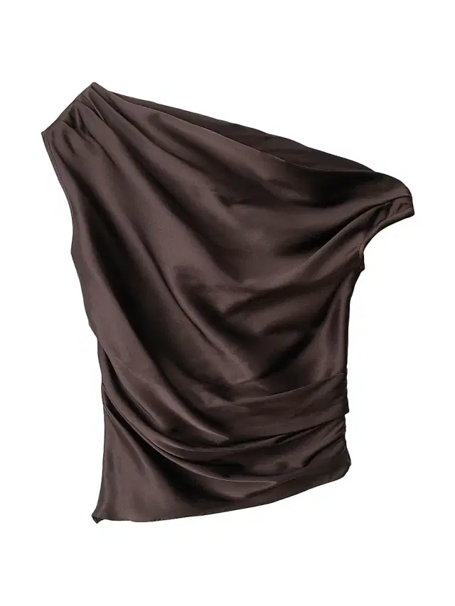 Staud Women's Phare Stretch-Silk One-Shoulder Top - Earth