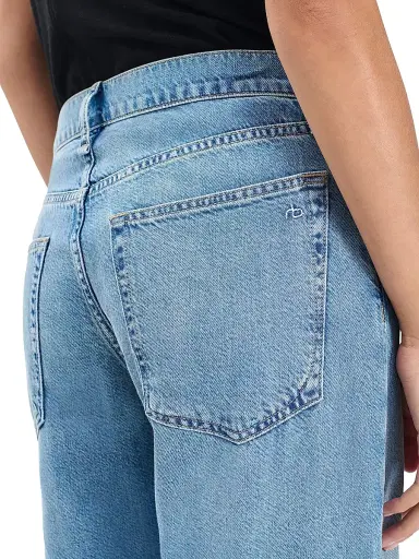 rag & bone Women's Cam Low-Rise Straight-Leg Jeans - Lulow | Thumbnail 6