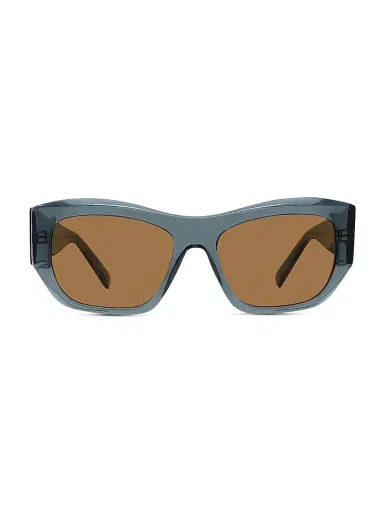 Givenchy Men's GV Day 54MM Geometric Sunglasses - Shiny Dark Green And Brown | Thumbnail 2 Givenchy Men's GV Day 54MM Geometric Sunglasses - Shiny Dark Green And Brown | Thumbnail 2
