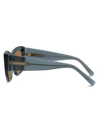 Givenchy Men's GV Day 54MM Geometric Sunglasses - Shiny Dark Green And Brown | Thumbnail 3 Givenchy Men's GV Day 54MM Geometric Sunglasses - Shiny Dark Green And Brown | Thumbnail 3