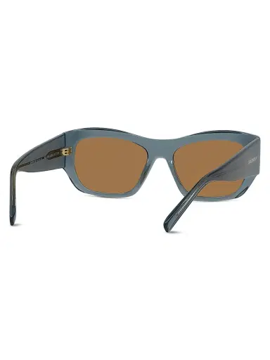 Givenchy Men's GV Day 54MM Geometric Sunglasses - Shiny Dark Green And Brown | Thumbnail 6 Givenchy Men's GV Day 54MM Geometric Sunglasses - Shiny Dark Green And Brown | Thumbnail 6