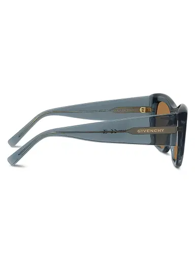 Givenchy Men's GV Day 54MM Geometric Sunglasses - Shiny Dark Green And Brown | Thumbnail 7 Givenchy Men's GV Day 54MM Geometric Sunglasses - Shiny Dark Green And Brown | Thumbnail 7