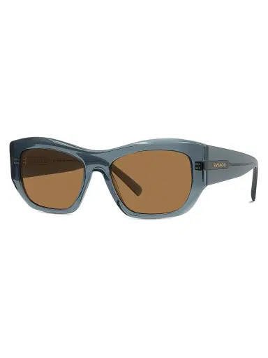 Givenchy Men's GV Day 54MM Geometric Sunglasses - Shiny Dark Green And Brown | Thumbnail 1 Givenchy Men's GV Day 54MM Geometric Sunglasses - Shiny Dark Green And Brown | Thumbnail 1