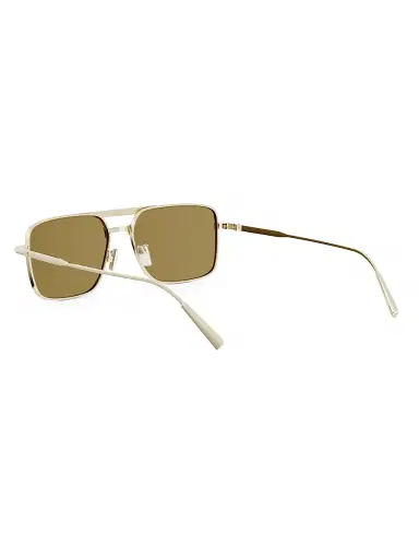 Dior Men's Diorblacksuit S17U 56MM Rectangular Sunglasses - Gold And Brown | Thumbnail 4