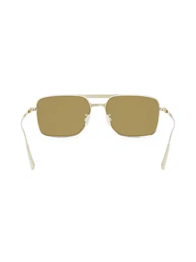 Dior Men's Diorblacksuit S17U 56MM Rectangular Sunglasses - Gold And Brown | Thumbnail 5