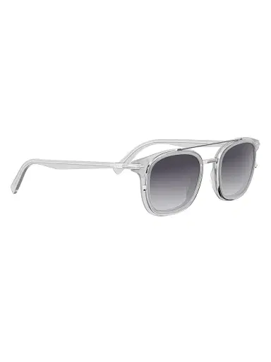 Dior Men's Diorblacksuit S14I 49MM Square Sunglasses - Grey And Gradient Smoke | Thumbnail 8