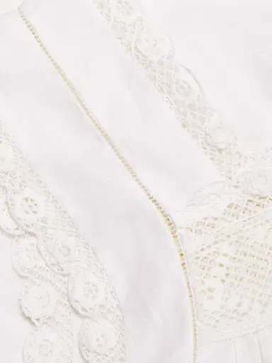 DÔEN Women's Aphra Lace-Trim Top - Salt - Size XS | Thumbnail 7 DÔEN Women's Aphra Lace-Trim Top - Salt - Size XS | Thumbnail 7
