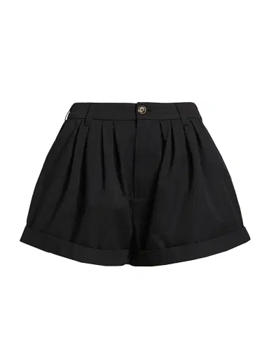 DÔEN Women's Paige Bubble Shorts - Black - Size 4 | Thumbnail 1