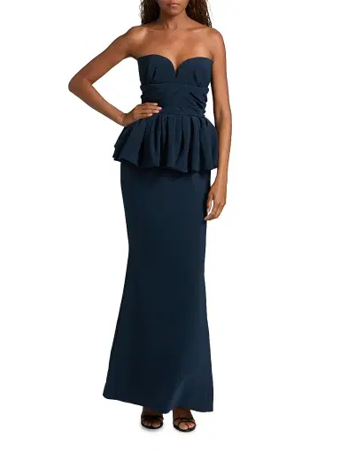 Atelier Prabal Gurung Women's Luna Strapless Peplum Gown | Thumbnail 3 Atelier Prabal Gurung Women's Luna Strapless Peplum Gown | Thumbnail 3