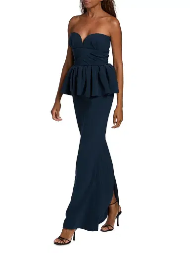Atelier Prabal Gurung Women's Luna Strapless Peplum Gown | Thumbnail 4 Atelier Prabal Gurung Women's Luna Strapless Peplum Gown | Thumbnail 4