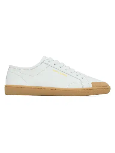 Saint Laurent Women's Gym Sneakers in Smooth Leather - Blanc Optique | Thumbnail 1