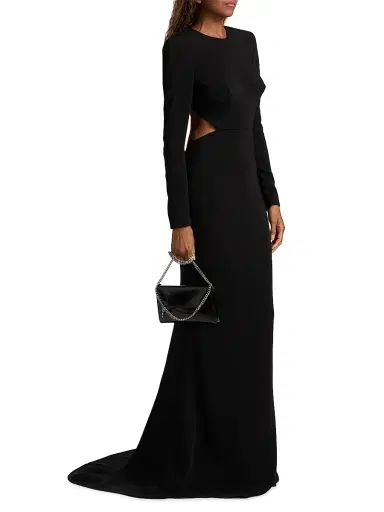 Stella McCartney Women's Structured Silk-Blend Crepe Open-Back Gown | Thumbnail 3 Stella McCartney Women's Structured Silk-Blend Crepe Open-Back Gown | Thumbnail 3