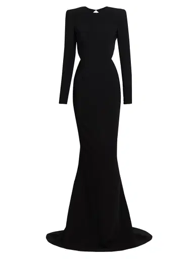 Stella McCartney Women's Structured Silk-Blend Crepe Open-Back Gown | Thumbnail 1 Stella McCartney Women's Structured Silk-Blend Crepe Open-Back Gown | Thumbnail 1