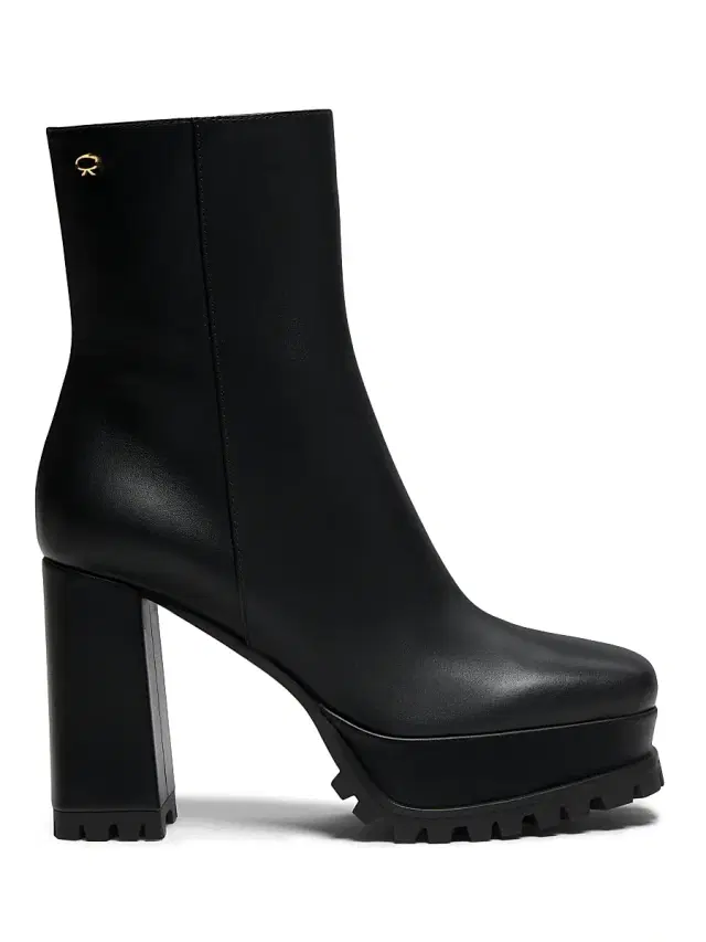 Women's Harlem Glove 105MM Leather Platform Boots - Black
