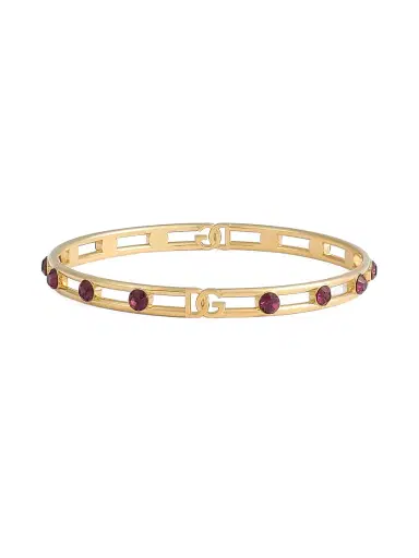 Dolce & Gabbana Women's Goldtone & Glass Crystal Logo Bangle - Gold | Thumbnail 3 Dolce & Gabbana Women's Goldtone & Glass Crystal Logo Bangle - Gold | Thumbnail 3