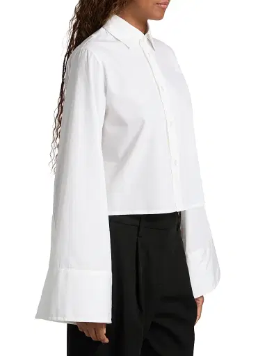 MM6 MAISON MARGIELA Women's Boxy Poplin Shirt | Thumbnail 4 MM6 MAISON MARGIELA Women's Boxy Poplin Shirt | Thumbnail 4