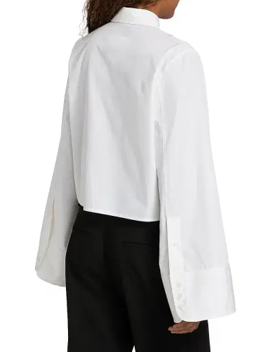 MM6 MAISON MARGIELA Women's Boxy Poplin Shirt | Thumbnail 5 MM6 MAISON MARGIELA Women's Boxy Poplin Shirt | Thumbnail 5