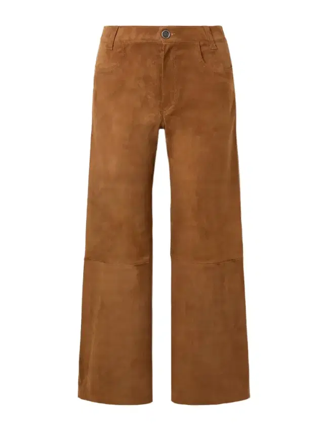 Lilou Cropped Suede Wide-leg Pants