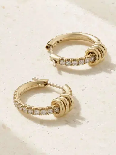 Spinelli Kilcollin Ara 18-karat Gold Diamond Hoop Earrings | Thumbnail 3