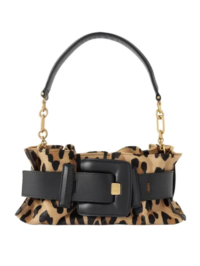 Anthem Mini Buckled Leather And Leopard-print Calf Hair Shoulder Bag